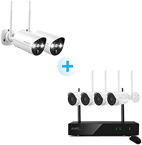 [איתור אנושי] XMARTO 8CH 2K HD HD Wireless Home Secution System עם מצלמות אבטחה של 4PC 3MP זיהוי אנושי ושמע דו